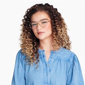 Warby Parker Rose Gold aviator glasses